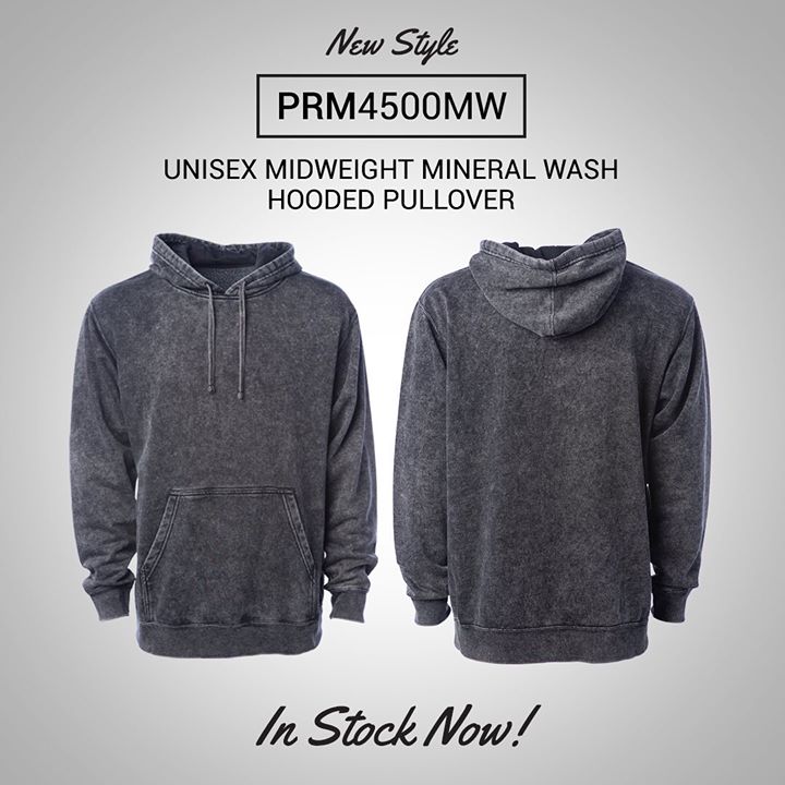 Unisex Midweight Mineral Wash Hooded Pullover